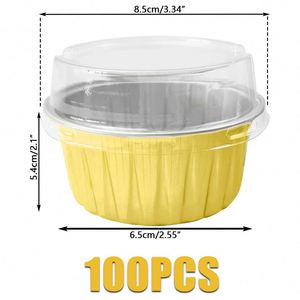 Vasos de Aluminio Desechables Rectangulares para Pudín, Aptos para Alimentos, con Tapas de PET (Color y Tamaño Personalizables), Venta al Por Mayor - Product Image 2
