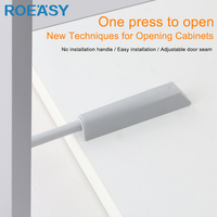 ROEASY-Loquets Magnétiques à Pousser pour Ouvrir le Verrou de Porte de Quincaillerie d'Armoire pour Porte Cachée