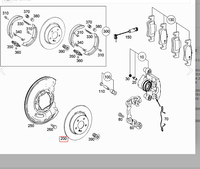 Disque de frein arrière ventilé en fonte à haute teneur en carbone, revêtu d'argent, pour Mercedes W204 W211 W212 W219 OEM 0004230912, 100 % testé, garantie 12 mois