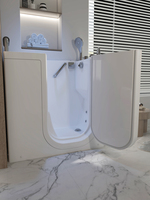 Douche d'angle moderne en acrylique Baignoire à remous Portable Bain de plain-pied Magique Eau chaude Magicale Sentiment Offres Spéciales Salle de bain