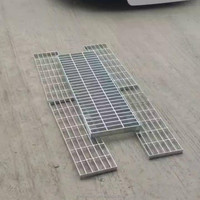 Grille en acier galvanisé pour couvercle de regard de 1 m x 1 m pour extérieur, escalier d'allée
