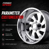 Jantes forgées sur mesure tout-terrain T6061-T6 monobloc forgées à profil profond pour camions 8x170 8x180 6x139.7, jantes polies
