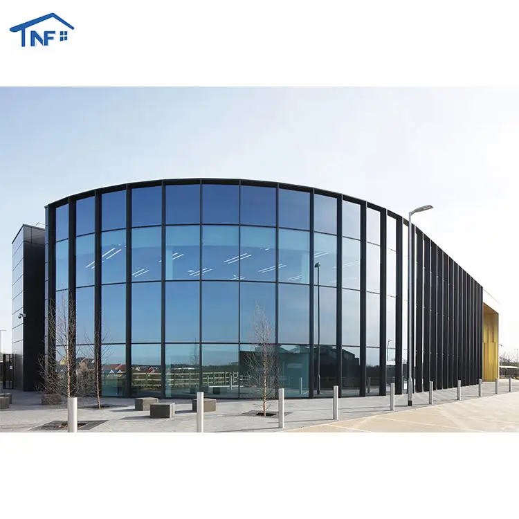 Luxury Commercial Building Mall Facade Mirror Glass Curtain Wall Heavy Exterior Exposed Aluminum Curtain Wall