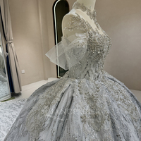 Robes de mariée Jancember DW0111, robes de soirée à épaules dénudées, style empire, avec cristaux brillants et diamants