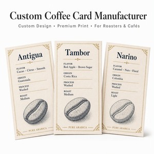 Guida Degustazione Minimalista per Caffè: Scheda Personalizzata con Aromi di Chicchi e Layout Tipografico Pulito per un Branding Moderno del Caffè - Product Image 3