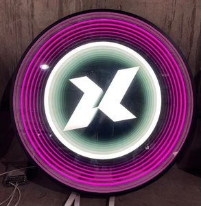 ไฟตกแต่งผนังกระจกอินฟินิตี้ LED RGB, เอฟเฟกต์อุโมงค์แสงแบบอินเทอร์แอคทีฟสำหรับบาร์คลับ - Product Image 2