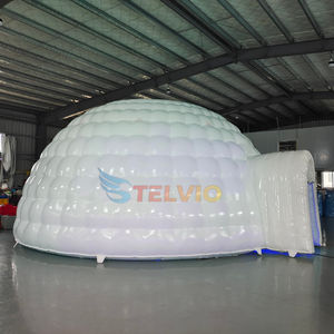 เต๊นท์เป่าลมแบบพกพาสำหรับงานปาร์ตี้เต็นท์สำหรับไนท์คลับไฟ LED ดิสโก้เต็นท์ทรงกระท่อมน้ำแข็งสีขาว - Product Image 4