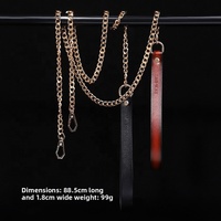 Collier BDSM en cuir véritable clouté de cristal de luxe-Collier ras du cou Dominatrix avec joint torique et laisse d'entraînement d'esclave