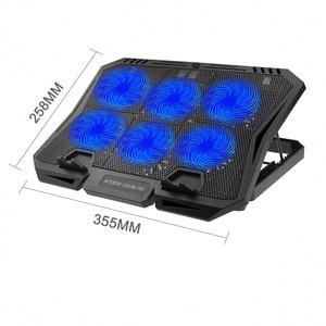 Base de Refrigeración para Portátil X6B, 355x258mm, 6 Ventiladores, Soporte Ajustable, Refrigeración por Aire, Plástico - Product Image 1