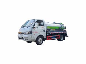 6 Wheel Dongfeng 3CBM Septic Vacuum Truck, Small Body Can Enter Basement, Professional Septic Tank Cleaning Equipment For Sale - Product Image 1