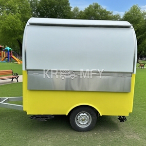 Mini Carrito de Venta Ambulante con Techo Redondo, Remolque de Comida con Cocina Totalmente Equipada, Remolque de Café, Remolque de Panadería - Product Image 2
