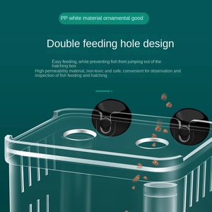 Multifunctionele Transparante Acryl Dubbellaags Isolatiedoos Plastic Viskwekerij Opknoping Incubator Fokker <span class=keywords><strong>Aquarium</strong></span> - Product Image 4