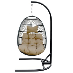 <span class=keywords><strong>Hamaca</strong></span> <span class=keywords><strong>plegable</strong></span> de ratán para interior y exterior, silla colgante de huevo, cesta, envío rápido - Product Image 4