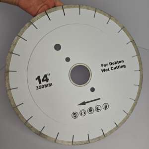 Disque de coupe diamanté en acier de qualité industrielle 14'' 16'' à noyau silencieux pour carreaux de céramique et de porcelaine, épaisseur 1,8 mm, garantie 1 an - Product Image 4