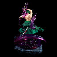 Anime One Piece GK Monkey D Luffy Roronoa Zoro Vinsmoke Sanji figura de acción con LED colección estatua modelo niños Juguetes