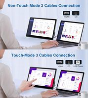 13.3" Industrial Touchscreen Monitor FHD 1920x1080 IPS Laptop Touchscreen /VGA USB Display VESA Mount Compatible Virtual