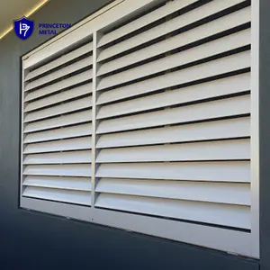 outdoor powder coating Commercial sunscreen Decorative metal Sunshade hood protection aluminum louver window shutters