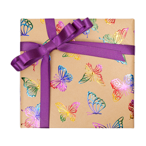 Papel de regalo en relieve 3D de fábrica 43*300 cm papel de regalo embalaje de papel Kraft colorido - Product Image 1