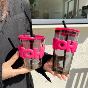 Tazza con Lettere Popolare su <span class=keywords><strong>Internet</strong></span>, Stile Instagram, Tazza per Acqua di Alta Qualità, Tazza da Caffè con Cannuccia, Regalo Souvenir con Logo Stampato, Isolamento Termico - Product Image 4