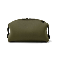 Sac de maquillage personnalisé de luxe en néoprène avec fermeture éclair, réutilisable, imperméable, léger, recyclable, grande capacité, pliable, portable