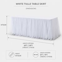Nappe de table de mariage moderne et minimaliste, jupe de table assortie, chemin de table en tulle moelleux et mousseline de soie perlée, pour l'exportation