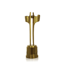Trophée Souvenir d'Entreprise en Métal Doré Moulé Moderne pour Partenaires Commerciaux - Cadeaux d'Entreprise en Gros