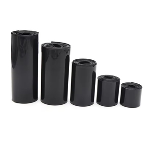 Tube thermorétractable en PVC noir pour batterie, manchon thermorétractable en PVC, vente en gros, fabrication - Product Image 1