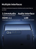 Proyector Inteligente C8pro Android 9 3D, 4000 Lúmenes, 4K 1080P LCD, Lente de Enfoque Automático, Altavoces Integrados para Educación en el Hogar y Oficina