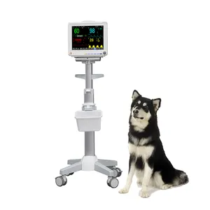 चिकित्सा महत्वपूर्ण संकेत मॉनिटर बहु पैरामीटर मॉनिटर पशु चिकित्सा आईसीयू पोर्टेबल 12.1 इंच टच स्क्रीन मॉनिटर