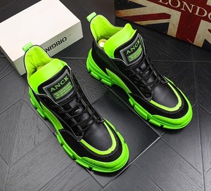 Chaussures montantes pour hommes et garçons, à semelle épaisse, style tendance et moderne, pour sports de plein air, loisirs, skateboard, petites chaussures blanches - Product Image 5