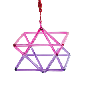 Piramide Merkaba in Cristallo Sonoro, Fatta a Mano con Cordino per Appendere, Ciotole Sonore Artigianali Merkabah - Product Image 2