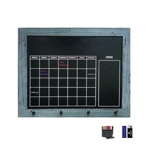 <span class=keywords><strong>Tableau</strong></span> noir mural combiné avec crochets métalliques, grand <span class=keywords><strong>tableau</strong></span> d'affichage magnétique 24" x 30" avec calendrier mensuel - Product Image 2