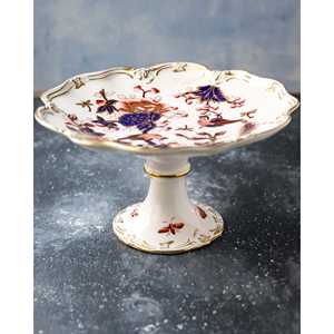 Coalport England Floral and <b>Bird</b> Design Bone China Pedestal Cake <b>Stand</b> for Wedding Table Decorations - Product Image 4