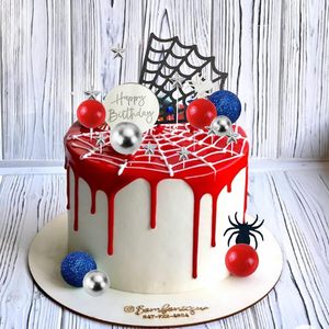 Decoradores de Pasteles, 32 Piezas, Soporte para Pastel de Spider-Man, Bolas, Adornos de Estrella para Pastel - Product Image 6