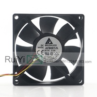 Delta 5V 24V 48V DC12V 0.12A AC EC 8025 80X80X25MM 8CM CPU Chassis Alimentation Ordinateur Ultra-silencieux 3 fils AFB0812L Ventilateur de refroidissement