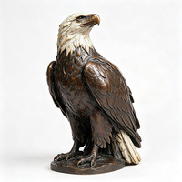 Collection de figurines d'oiseaux en laiton antique : Aigle, Paon, Flamant rose, Pingouin, Grue, Érable, Perroquet, Cygne, Canard – Décoration pour bureau et maison