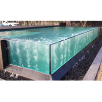 Panneau de piscine en acrylique transparent/clair écologique Leyu Factory Private Villa House, haute transmission lumineuse, 20 ans de garantie