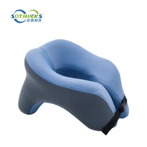 Custom Logo Memory Foam Comfortable Travel Car Neck Pillow U Shaped Neck Support Travel Pillow For Airplane