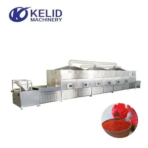 Túnel de esterilización para secado de microondas, máquina de esterilización de pimienta, Paprika en polvo