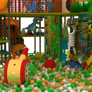 Parques Infantiles Comerciales con Temática de Dinosaurios, Equipos de Juego Suave para Niños, Parque Infantil Interior con Toboganes Grandes en Venta - Product Image 2