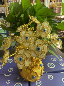 Amuleto azul para presente, amuleto de prata com desenho de elefante da sorte, dinheiro mau olhado, decoração turca para casa - Product Image 2