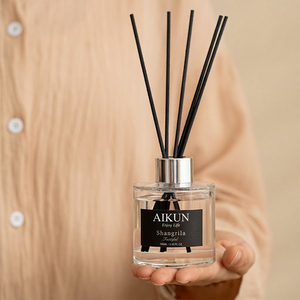 Aikun MOQ30pcs Difusor de Aromas Rectangular de Vidrio de 100ml con Logotipo Personalizado, Muestra en 3 Días, Envío en 7 Días, Set de Difusores para Marca - Product Image 3