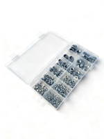 Jeu de 165 écrous hexagonaux zingués autobloquants avec insert en nylon pour usage automobile