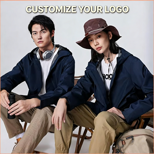 Custom Logo Outdoor Windbreaker Jacket for Men <b>Women</b> Children with Embroidery and Print Work Clothes - Product Image 2