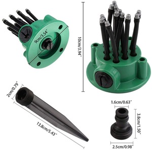 Factory Sale Hot Trend 360 Degree Automatic Multi-Head Plastic Flower Rotate Plug-in Plants - Product Image 5