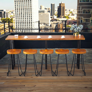 Tùy Chỉnh Cao Thương Mại Kết Hợp Ghế Cho Nhà Sử Dụng Phong Cách Hiện Đại Rắn Gỗ Thanh Bảng Thiết Kế Dài Hẹp Tường Ban Công Thanh - Product Image 6