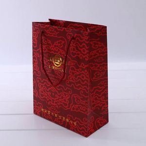 Custom Luxury Wholesale Fashion Logo Printed Recyclable Art Paper Shopping Wrapping Bags for Cosmetics Clothing Shoes Fur Socks - Product Image 5
