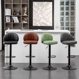 Bancos <span class=keywords><strong>de</strong></span> Bar nórdicos modernos <span class=keywords><strong>de</strong></span> lujo ligeros, silla <span class=keywords><strong>de</strong></span> pies altos, sillas <span class=keywords><strong>de</strong></span> cuero, bancos <span class=keywords><strong>de</strong></span> <span class=keywords><strong>barra</strong></span> <span class=keywords><strong>de</strong></span> hierro - Product Image 2