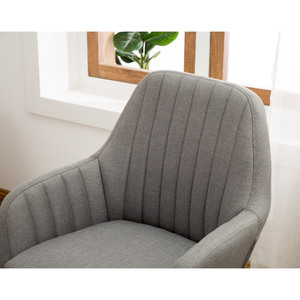 Poltrona Contemporanea in Tessuto Tuchico, Grigia, Stile Mid-Century Modern per Soggiorno - Product Image 5