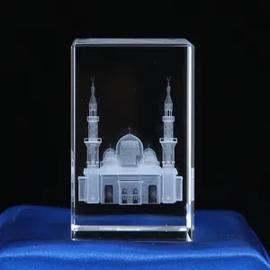 Großhandel bereit, muslimische Moschee Geschenke Anpassung Kristall Dekorations gegenstände zu versenden